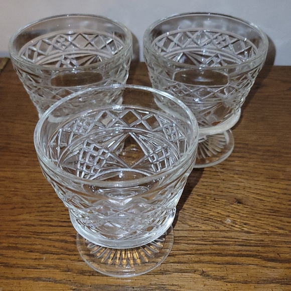 Vintage Hazel Atlas Glass Big Top Peanut Butter pattern clear glass foot - Picture 6 of 7